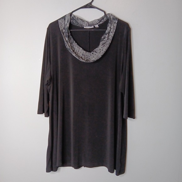Susan Graver Tops - Susan Graver Blouse Womens Plus Size 2X Black Snake Print Business Professional